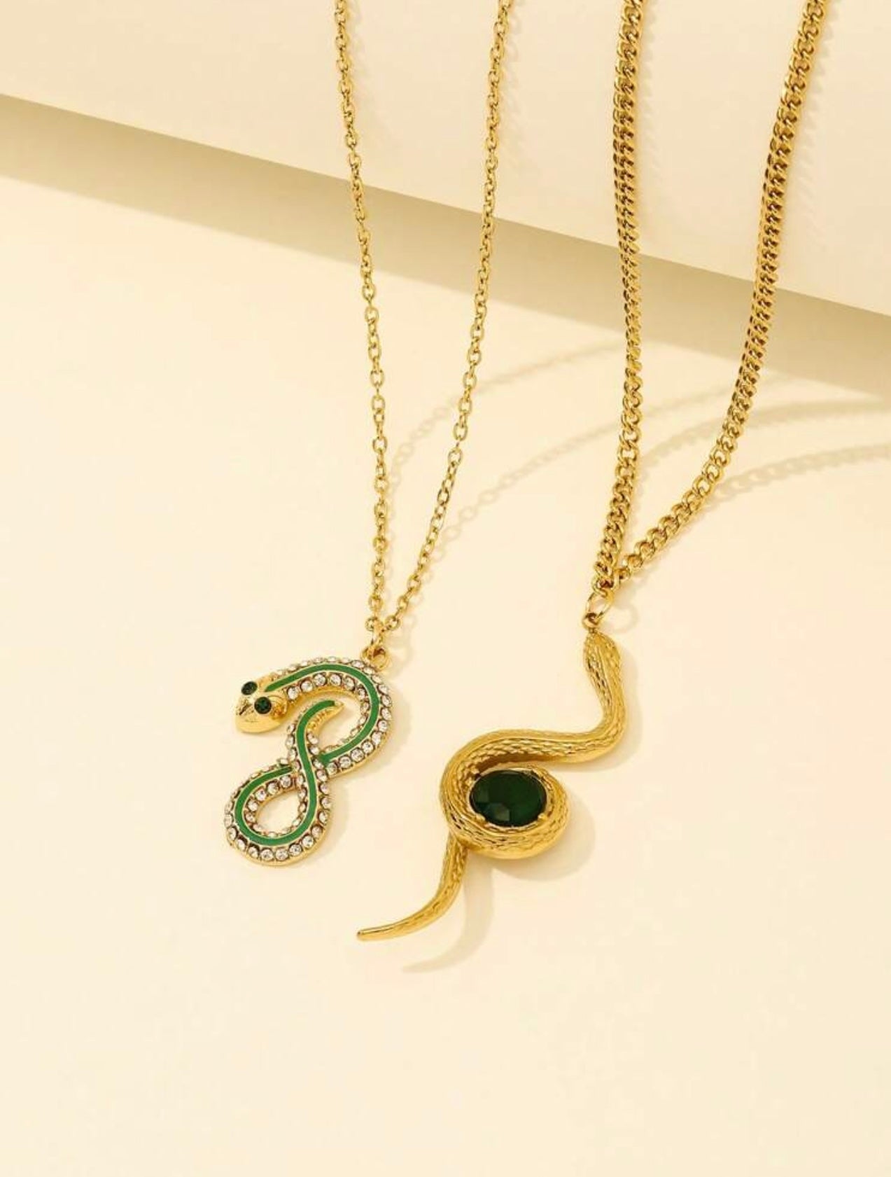 BLACK & GOLD SNAKE NECKLACE