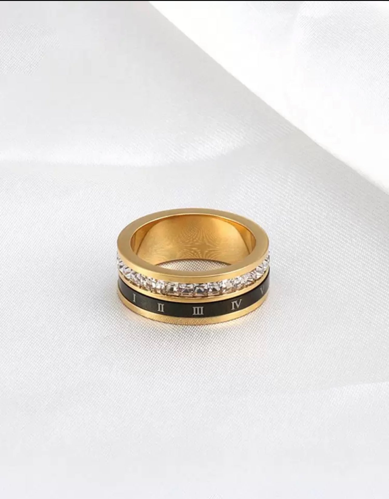 BLACK GLIMMER RING - 18k