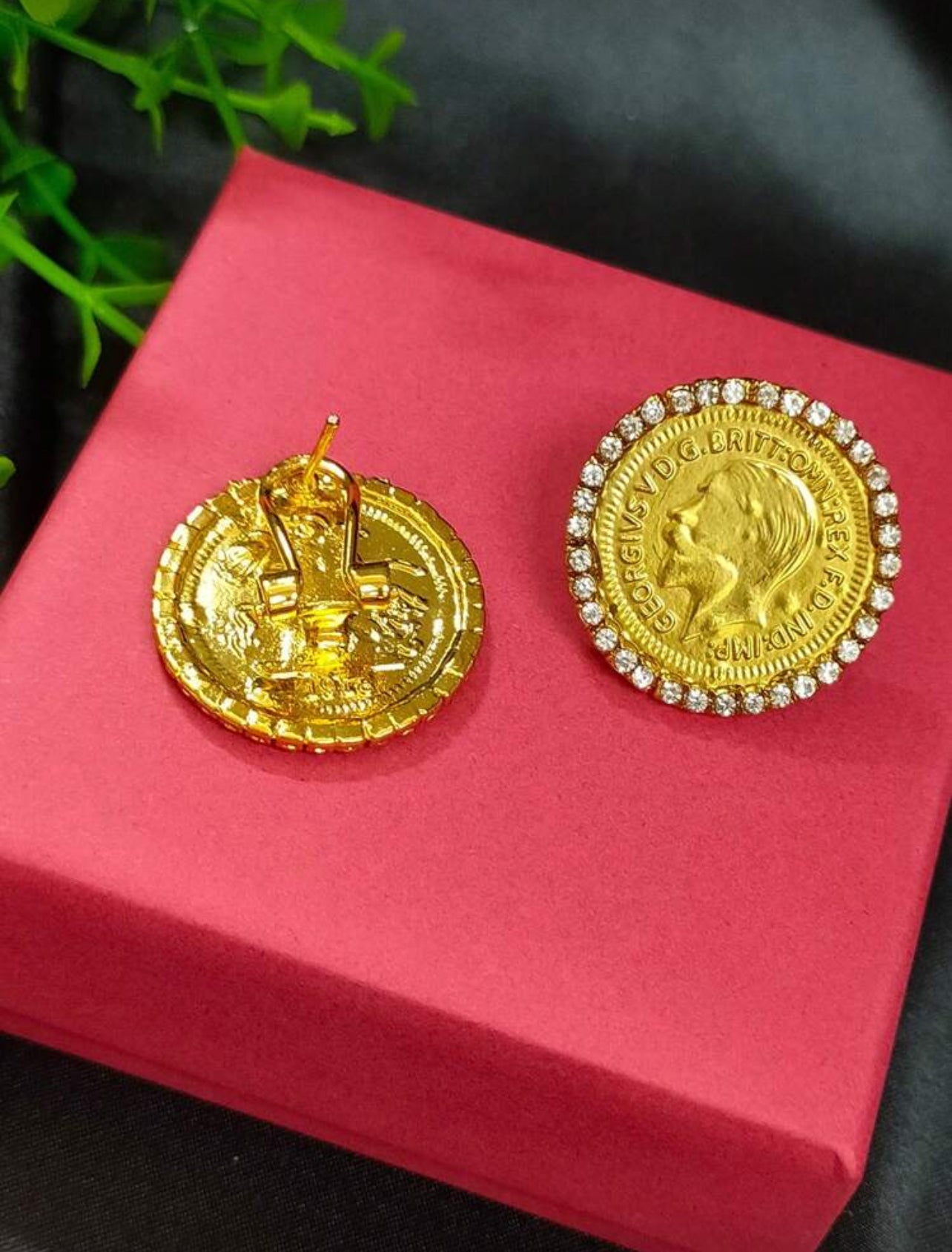 COIN STUDS - 18K GOLD PLATED