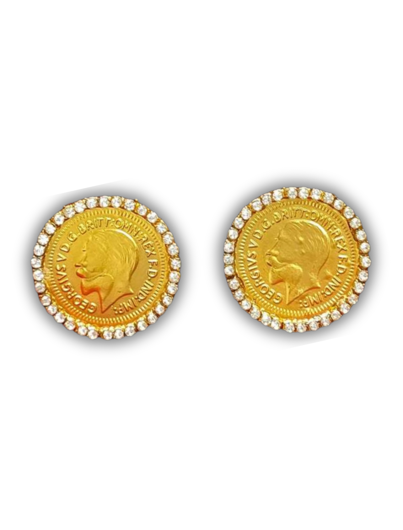 COIN STUDS - 18K GOLD PLATED
