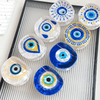 Evil Eye Hair Claw - White Yellow