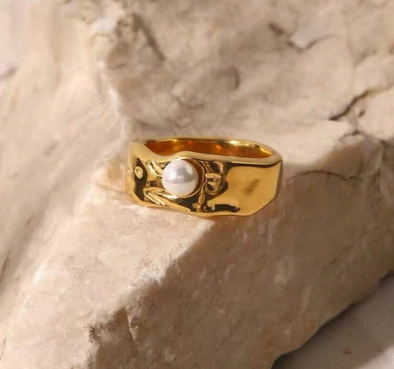 PERLE RING - 18K GOLD PLATED