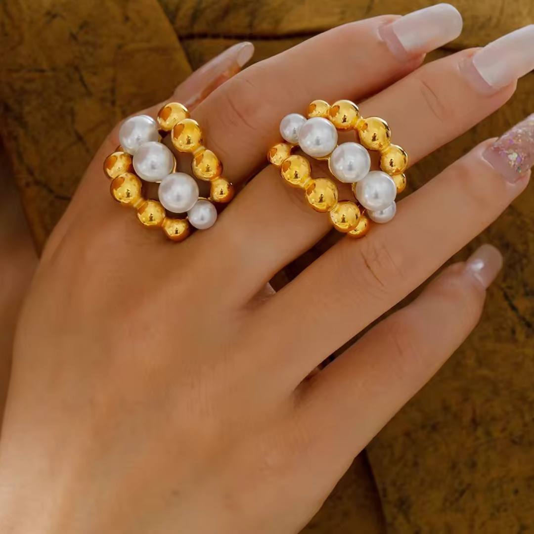 Pearl Kale Ring