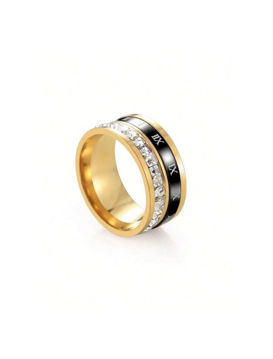 BLACK GLIMMER RING - 18k