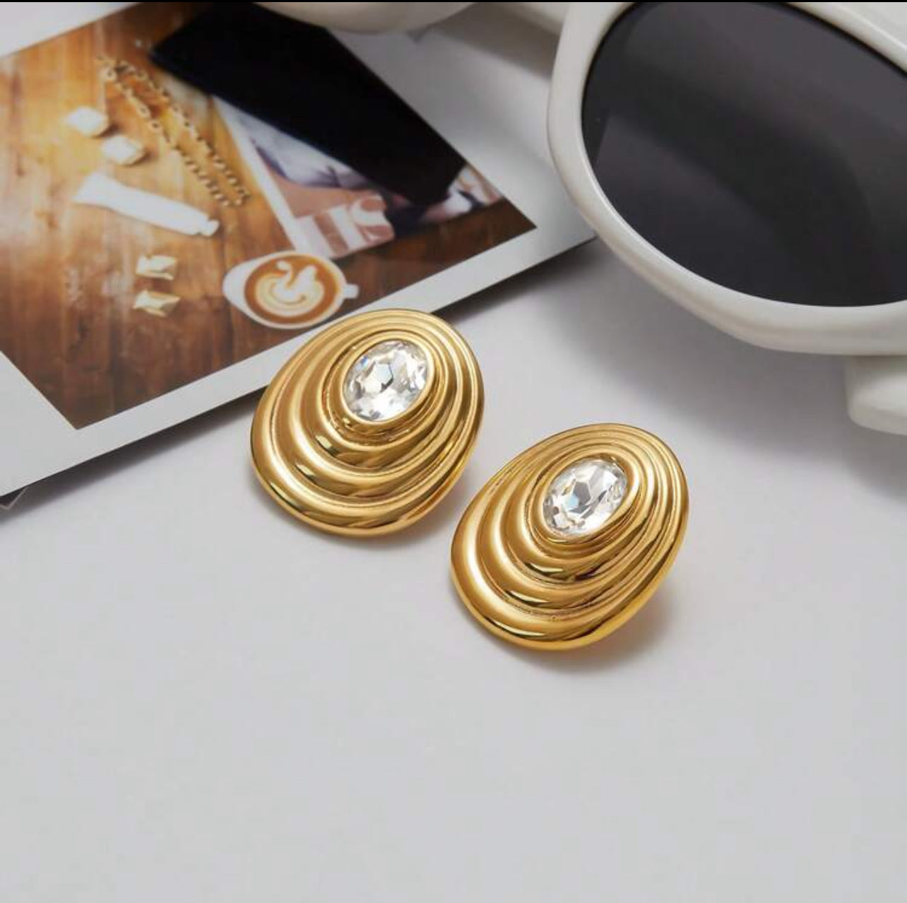 TYRA GOLD STUDS - 18K GOLD PLATED