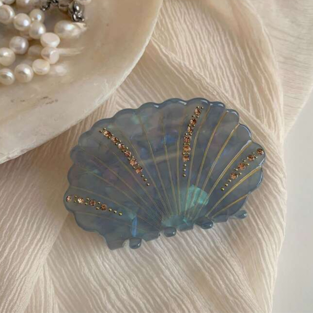 Shell Conch Hair Claw - Grey