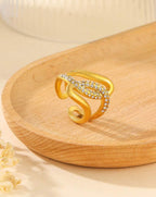 Golden Wave Ring