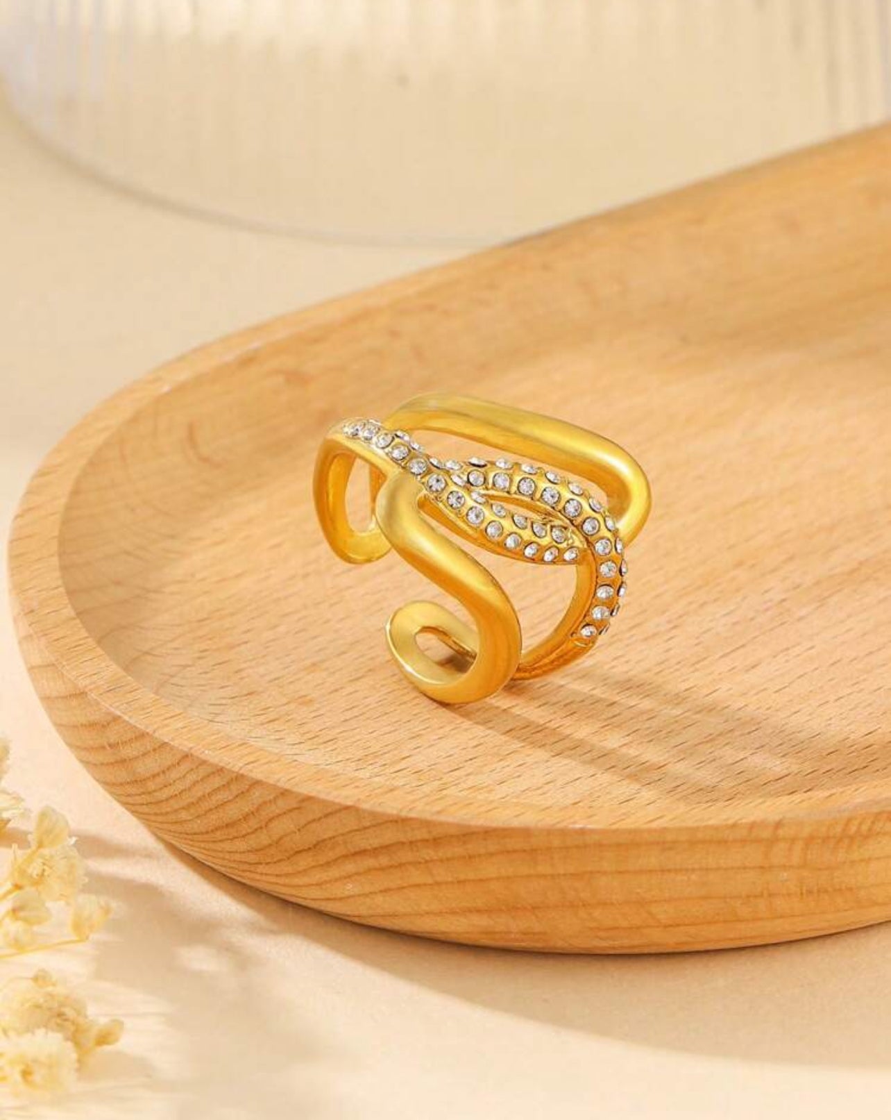 Golden Wave Ring