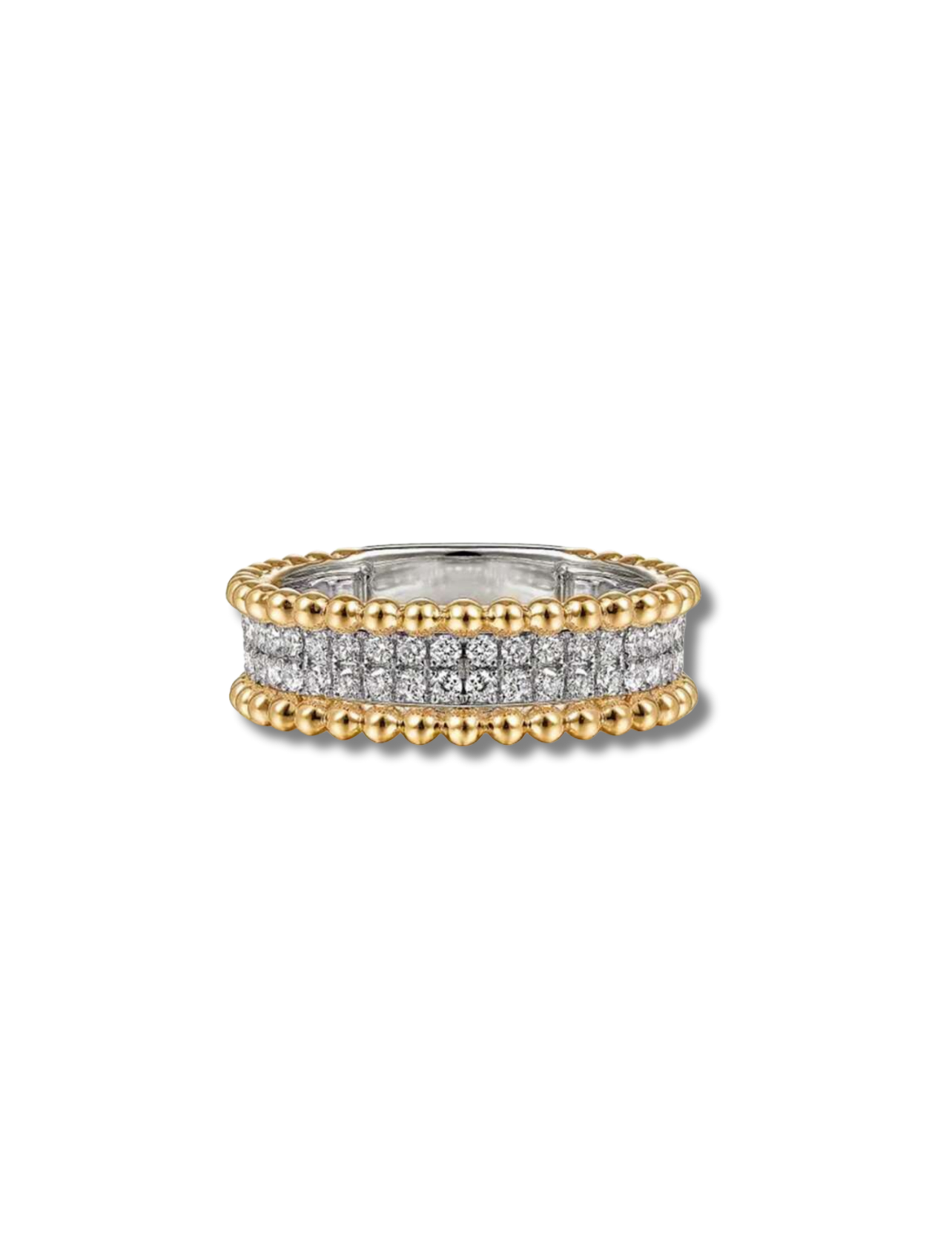 DIANA SILVER GOLD ZIRCON RING