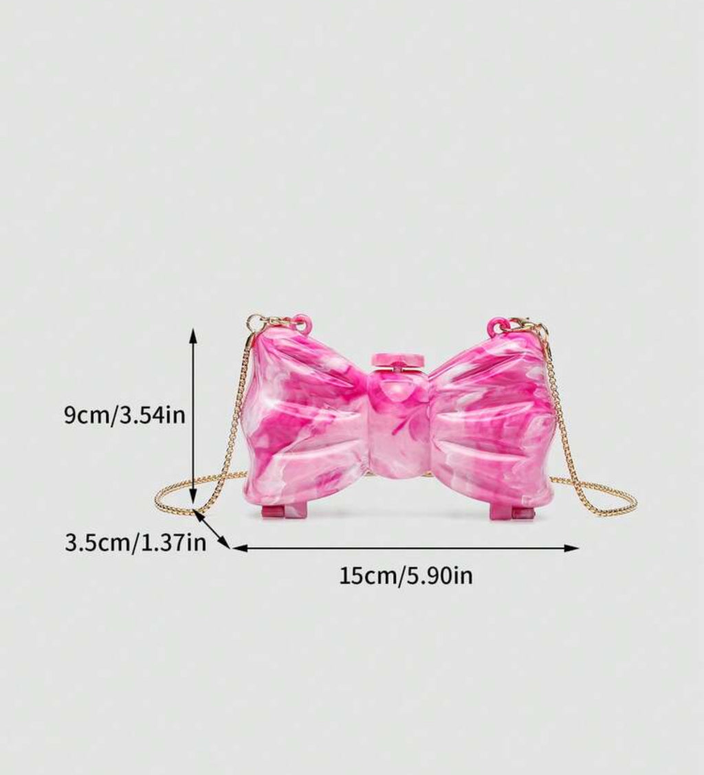 BOW CLUTCH - PINK