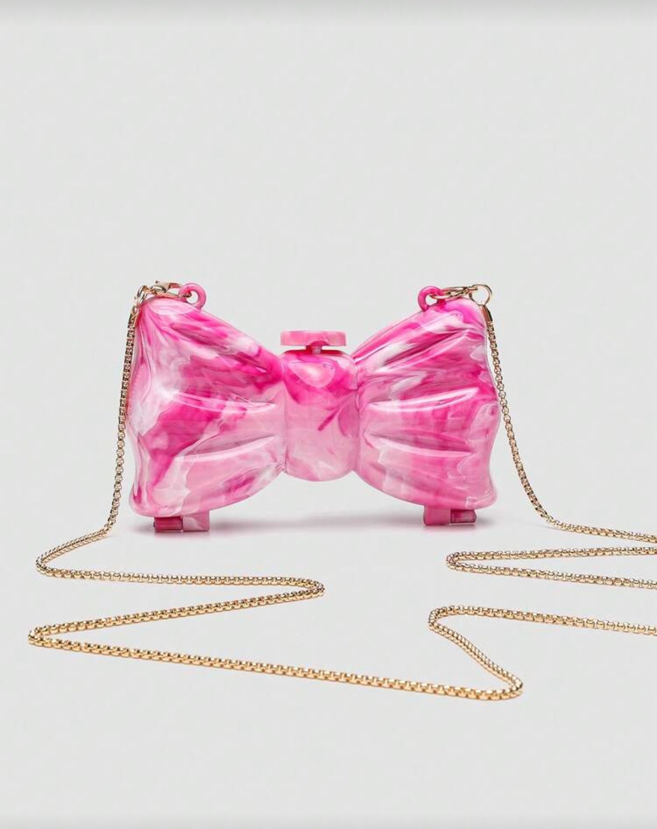 BOW CLUTCH - PINK