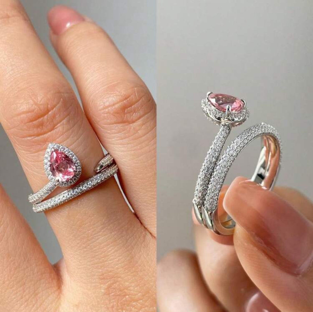 PINK ETOILE ZIRCONIA RING