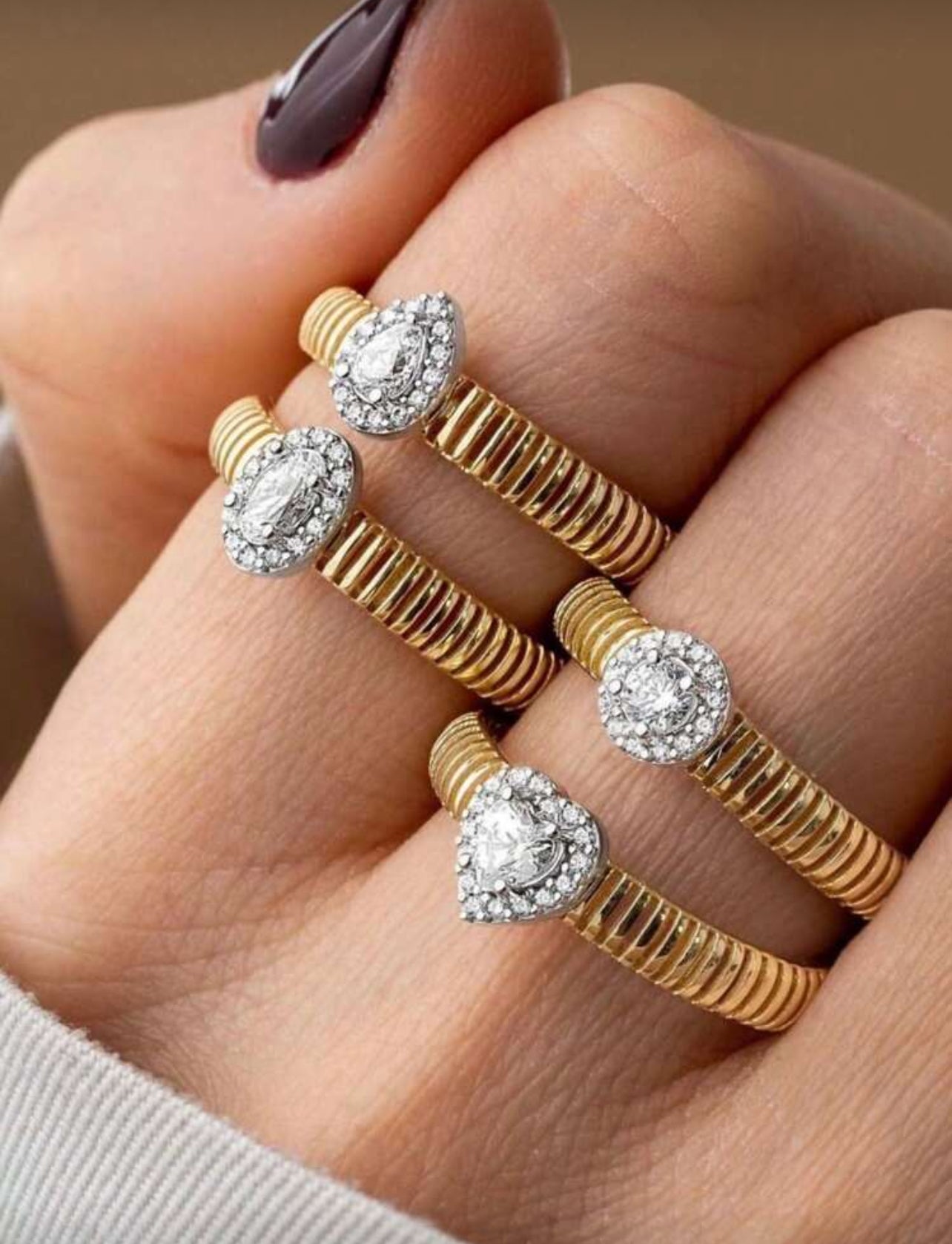 GOLD DROP RING - 18K GOLD PLATED