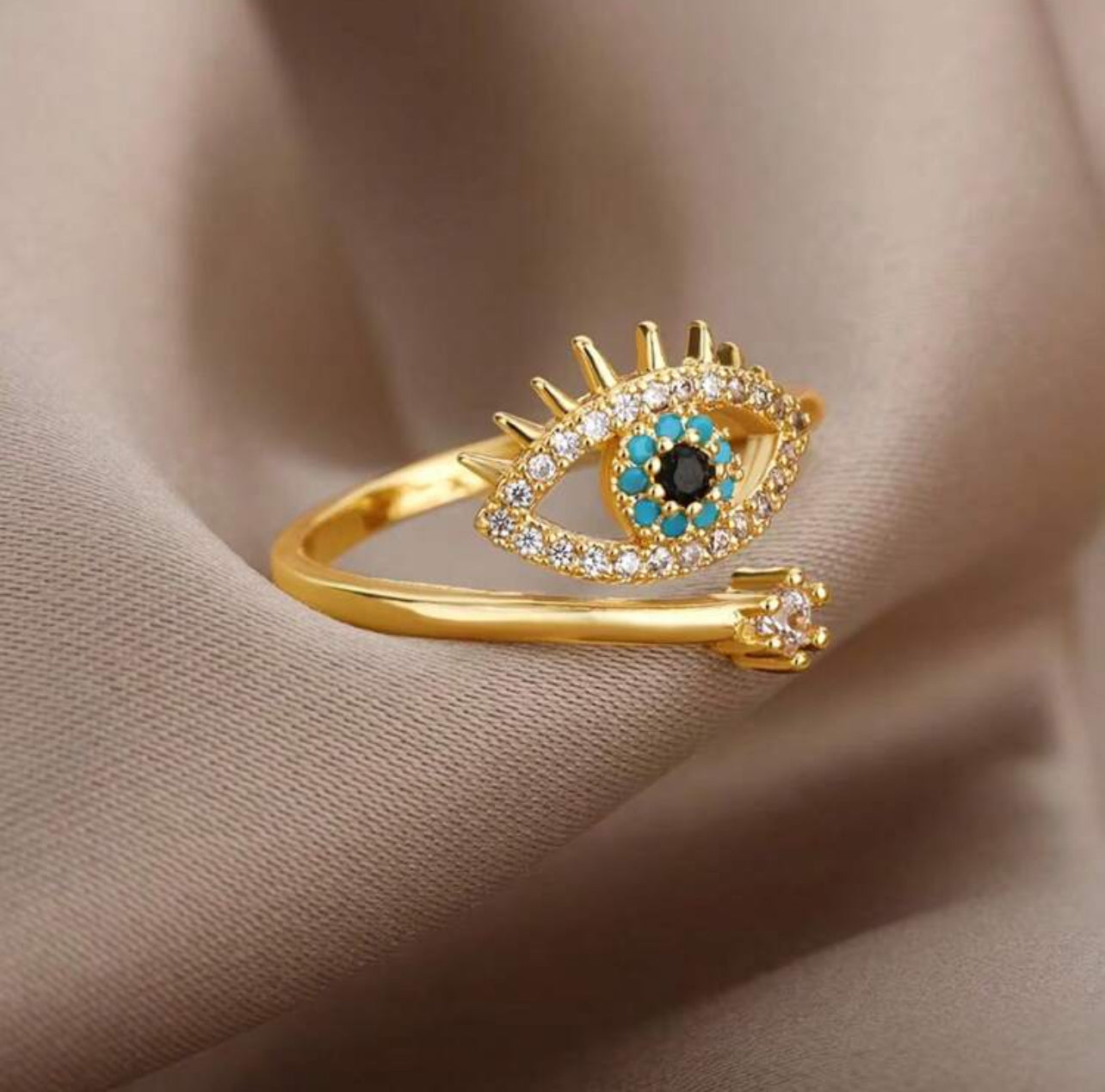 EVIL EYE RING - FREE SIZE